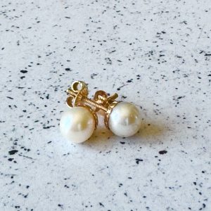 AROS DE ORO 18KT Y PERLA CULTIVADA CO003