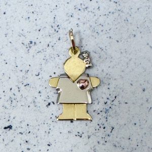 COLGANTE NIÑA ORO 18K CCP049